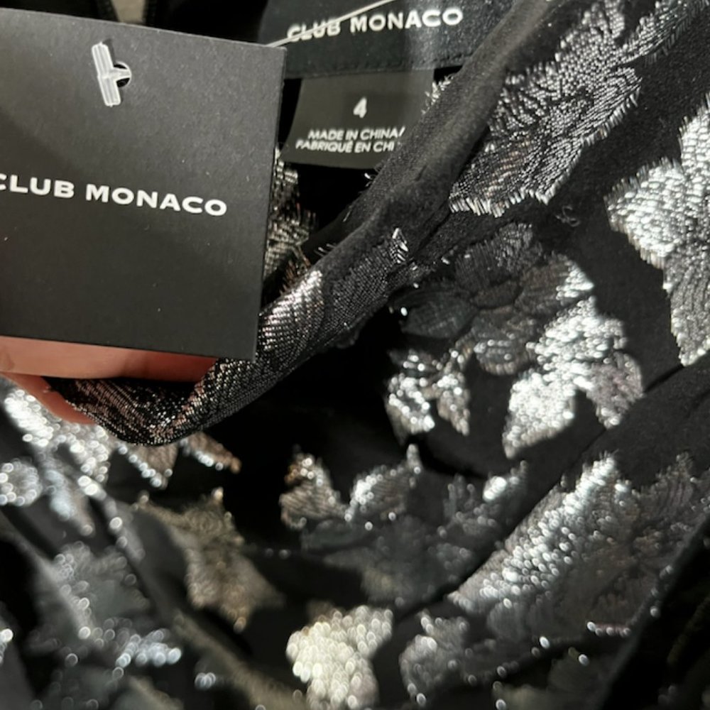 Club Monaco Jacquard Silk-Blend Slip Dress - Picture 7 of 11